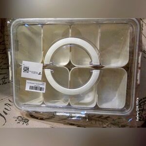 WHITE Removable Trays Snackle Box NWT